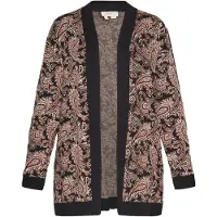 Usha Cárdigan crema / marrón castaño / negro