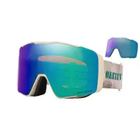 Oakley - Máscaras de esquí - Line Miner Pro M Jamie Anderson Signature Prizm Argon & Prizm Iced - Blanco