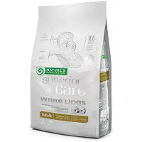 Nature´s Protection NATURE'S PROTECTION Superior Care, alimento seco para perros adultos de razas pequeñas, sabor a cordero, sin cereales, especialmente formulado para perros blancos. 10 kg