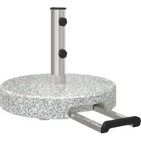 vidaXL Soporte para sombrilla de , color gris, diámetro 45 x 37,5 cm, fabricado en granito