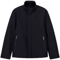 Giorgio Armani para hombre. XM001579AF16926UB101 Abrigo largo con cuello alto y cierre oculto Essential marino (XL), Casual, Poliéster,