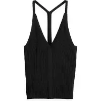 Scotch & Soda Rib Racer Knitted Tank Black Talla: L | Camisetas de Tirantes Outlet | Mujer | Negro