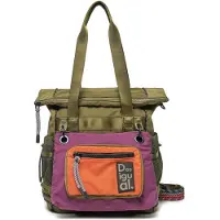 Desigual , Mochila multiposición grande nylon, Poliester, Verde, U