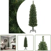 The Living Store : Árbol de Navidad artificial, diseño delgado, con base, color verde, 120 cm, material: PVC