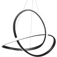 RL Lámpara colgante LED COURSE, color negro, regulable por niveles, diámetro 60 cm, 4000K, luz blanca neutra