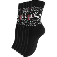 Yenita Calcetines rojo vivo / negro / blanco