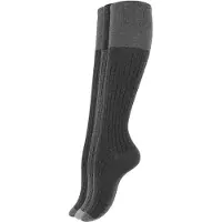 Yenita Calcetines hasta la rodilla gris / gris oscuro
