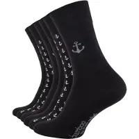 Clark Crown Calcetines 'Bambus' gris / negro / blanco
