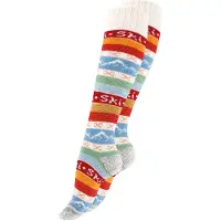 Stark Soul Calcetines hasta la rodilla 'Hygge' azul / naranja / rojo / blanco lana