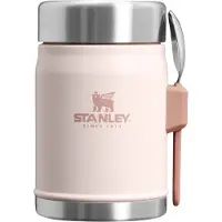 Stanley The Legendary Food Jar + Spork 14oz, Rose Quartz 10-09382-106 termo para comida con tapa de rosca con cuchara, 400 ml