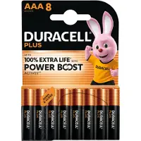 Duracell Plus Power Boost 100% Extra Life Pilas alcalinas AAA / MN2400 / LR03 (8 unidades)