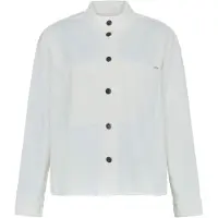KnowledgeCotton Apparel - Women's Loose Stand Collar Heavy - Blusa size L, gris