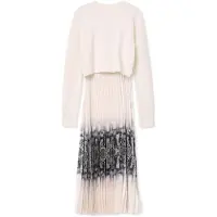 AllSaints Curtis Ophis Dress Chalk White Talla: L | Vestidos Midi Outlet | Mujer | Blanco