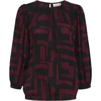 Kaffe Blusa 'KALorina' rojo vino / negro