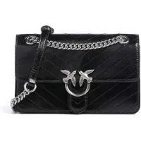 Pinko Bolso de hombro 'Sac Rabat Love One Light Mini Vitello Wr Noir' negro