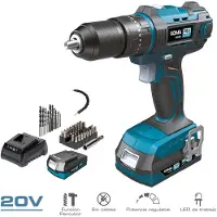 Koma Tools 8420, taladro percutor, color plateado, talla única / enchufe europeo, 220V, color plateado, talla única
