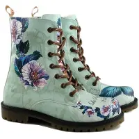 Goby Botas con cordones 'WMAT116' turquesa / mezcla de colores