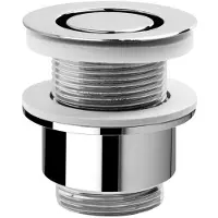 Hak Omp-Tea: Juego de desagüe sin tapa de 5/4", con tapón, para diámetros de 30-45 mm, acabado cromado