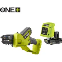 Ryobi Sierra para ramas a batería RY18PSX10A-120, 18 V, 10 cm, sin escobillas (5133005434) + 1 batería de 2,0 Ah + cargador