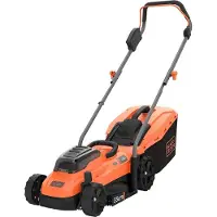 Black & Decker BCMW3318N, cortacésped manual, para superficies de hasta 250 m², anchura de corte de 33 cm, altura de corte ajustable de 2,5 cm a 6,5 cm, capacidad del depósito de 35 litros