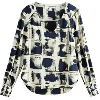 Next Blusa crema / navy / oliva