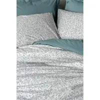 L'essentiel Maison , colección Junio - Menta, juego de sábanas y fundas de edredón de algodón ranforce, tamaño King-Size (para Francia), 100% algodón ranforce, 240 x 220 cm