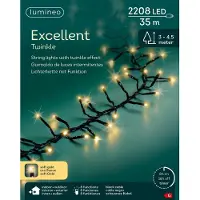 Lumineo , cadena de luces EXCELLENT TWINKLE, 2208 LEDs, 35 metros, color dorado suave, color