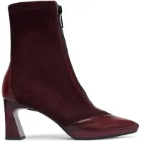 Hispanitas para mujer. HI254186 Botines de Piel Atlanta Soho burdeos (37), 3 a 5cm, Cremallera, Casual, outlet 2026.