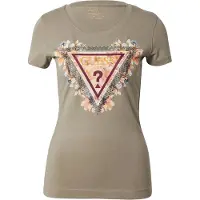 Guess Marciano GUESS Ss Triangle Flowers Sage Leaf Talla: S | Camisetas de Seda Outlet | Mujer | Verde