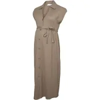 Mamalicious Vestido camisero 'MLNivola' taupe