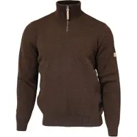 Ivanhoe - NLS Elm Half Zip - jersey de lana size M, negro/marrón