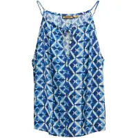 Superdry para mujer. W6012102A Top de tirantes Beach azul (XS), Casual, Viscosa, Sin mangas / Tirantes, outlet 2026.