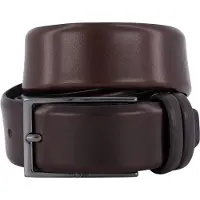BOSS Cinturón 'Carmello' marrón oscuro / plata
