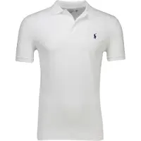 Ralph Lauren para hombre. 710941439002 Polo de piqué elástico Custom Slim Fit blanco (XXL), Casual, Algodón, Manga corta, Polo Ralph La