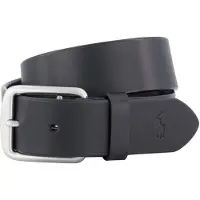 Ralph Lauren para hombre. 405913732001 Cinturón de piel con caballo negro (36), Casual, Clásico, outlet 2026.
