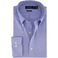 Ralph Lauren para hombre. 712870507002 Camisa Oxford Custom Fit azul (43), Casual, Algodón, Clásico, Manga larga, out