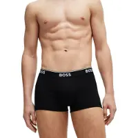 BOSS Calzoncillo boxer 'Power' gris oscuro / gris moteado / negro / blanco