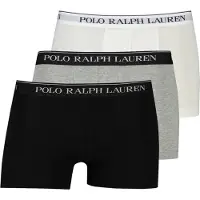 Ralph Lauren para hombre. 714835885003 3 bóxers de algodón elástico (XXL), Negro, Blanco, Homewear, Gris, Elastano, o