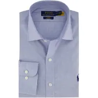 Ralph Lauren para hombre. 712827064001 Camisa de popelina Slim Fit azul (39.5), Casual, Algodón, Clásico, Manga larga, Polo Ralph Laure