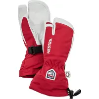 Hestra - Kid's Army Leather Heli Ski 3 Finger - Guantes size 6, rojo