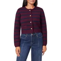 Scotch & Soda Sweater Winetasting/ Sky Captain Stripe Talla: L | Cárdigan Outlet | Mujer | Rojo