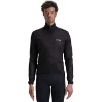 Santini - Packable Windbreaker - Chaqueta de ciclismo size XL, negro