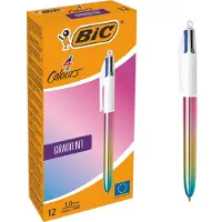 BIC Bolígrafo De Cuatro Colores Degradados. Caja De 12 Unidades
