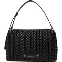 Karl Lagerfeld K/weave Medium Shoulder Bag Black-nickel Talla: OS | Bolsos de Mano Outlet | Mujer | Negro