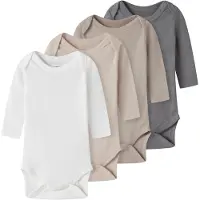 TWO SOON Pijama entero/body gris / taupe / blanco
