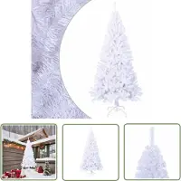 The Living Store El Living Store: Árbol de Navidad artificial con ramas gruesas, color blanco, 210 cm, material PVC