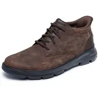 SKECHERS para hombre. 205514 Botines Slip-Ins Relaxed Fit: Arch Fit Garza - Ridley marrón (41), Piel, Plano, Cordones, Casual, outl
