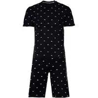 Lacoste Pijama corto negro / blanco