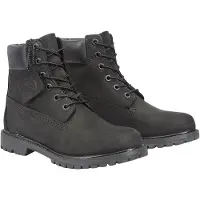 Timberland para mujer. TB18658A0011 Botas de piel 6 Inch negro (37 W), Plano, Cordones, Casual, outlet 2026.