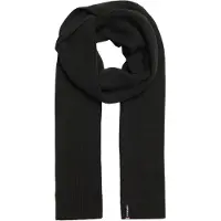 Superdry unisex. M9310078A Bufanda Essential Logo negro (OSFA), Casual, Algodón, outlet 2026.